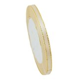 Satijn lint 6 mm breed met lurex randje