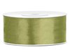 Satijn lint 25 mm saliegroen