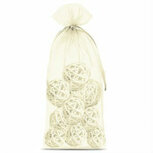 Organza wijnfleszak ivoor