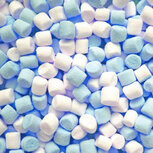 Spekjes wit licht blauw mini