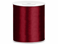 Satijn lint 100 mm Bordeaux rood