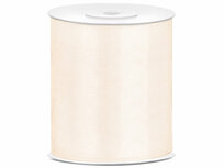 Satijn lint 100 mm donker ivoor