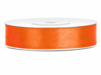 Satijn lint 12 mm oranje