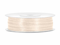 Satijn lint 3 mm donker ivoor breed 91 meter rol