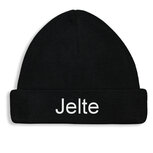 Babymutsje met naam zwart