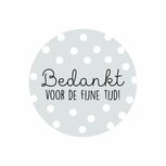 Stickers bedankt voor de fijne tijd 10 stuks