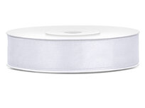 Satijn lint 12 mm wit