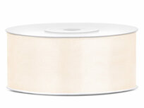 Satijn lint 25 mm donker ivoor 6 meter