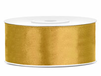 Satijn lint 25 mm goud 6 meter