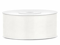 Satijn lint 25 mm ivoor 6 meter