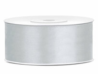 Satijn lint 25 mm zilver 6 meter