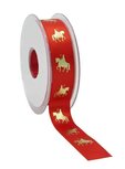 Satijn lint sinterklaas op het paard 23 mm breed 5 meter