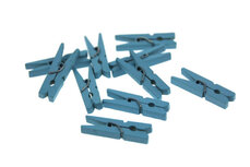 10 Wasknijpertje Licht blauw 3 cm