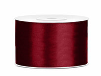Satijn lint 38 mm breed bordeaux rood 6 meter