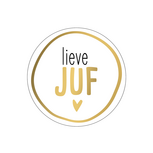Stickers voor de lieve juf goud 10 stuks
