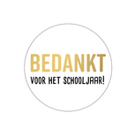 Stickers bedankt voor dit schooljaar rond 10 stuks