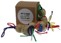 Geluksdoosje kraft het is geen doei of dag maar tot ziens met een glimlach 4.5 cm chinese gelukspop