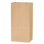 Kraft papier blokbodem zakjes 9 x 6 x 18 cm 10 stuks