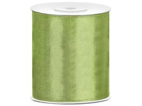 Satijn lint 100 mm saliegroen