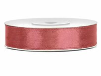 Satijn lint 12 mm rosy pink