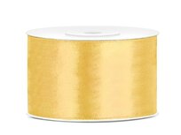 Satijn lint 38 mm breed licht goud