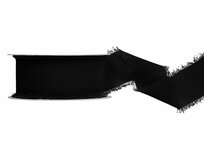 Chiffon lint 4 cm breed zwart