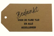 Label kraft bedankt voor de fijne tijd en alle gezelligheid