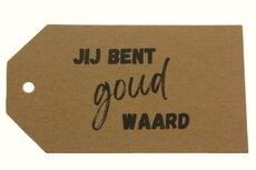 Label kraft jij bent goud waard