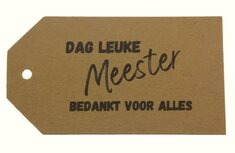 Label kraft dag leuke meester bedankt voor alles