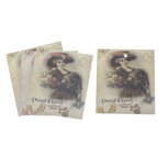 labels vintage Dame postcard