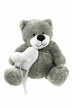 Ringenknuffel beer grijs 45 cm