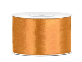 Dubbelzijdig satijn lint 38 mm oud goud