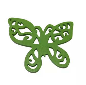 Houten vlinder groen