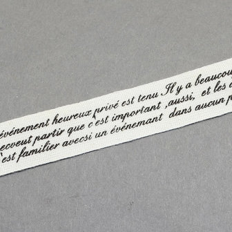 Katoen lint tekst