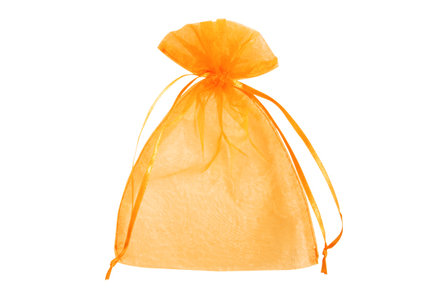 Organza zakjes 10 x 15 cm oranje