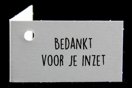 Gelukskaartjes bedankt voor je inzet 10 stuks