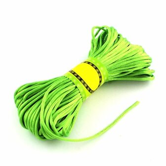 Satijn koord 2 mm lime groen 20 meter