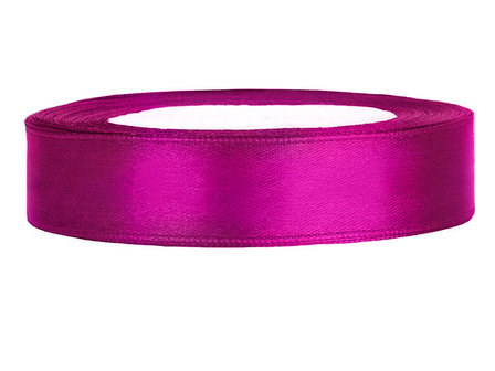 Satijn lint 1 cm Fuchsia