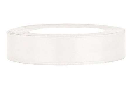 Satijn lint 1.5 cm breed ivoor