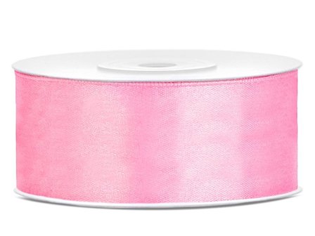 Satijn lint 25 mm bubblegum roze