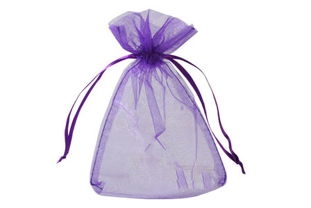 Organza zakjes 5 x 7 cm paars