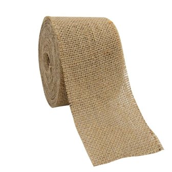 Jute lint naturel  7 cm breed 8 meter rol extra kwaliteit