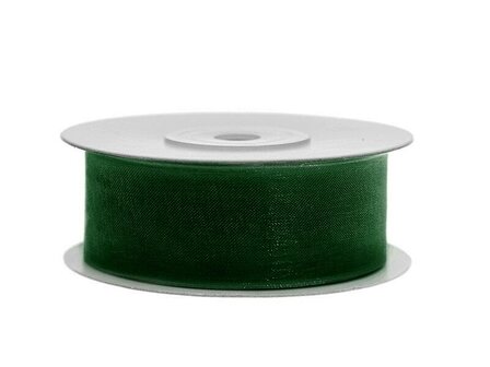 Organza lint 25 mm donker groen