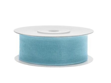 Organza lint 25 mm licht blauw