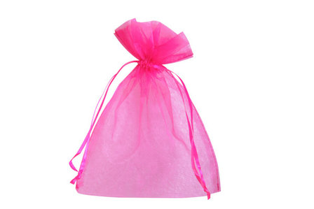 Organza zakjes 10 x 15 cm fuchsia