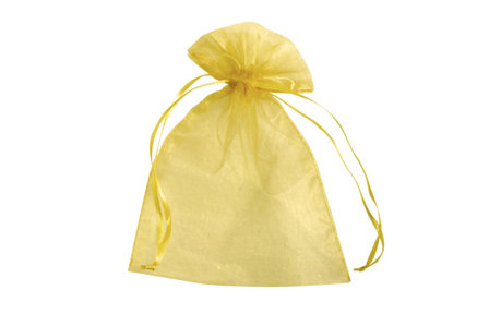 Organza zakjes 10 x 15 cm goud