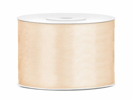 Satijn lint 50 mm camel 6 meter