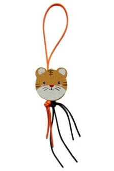 Gelukspoppetjes tijger, leuke houten gelukspoppetjes.