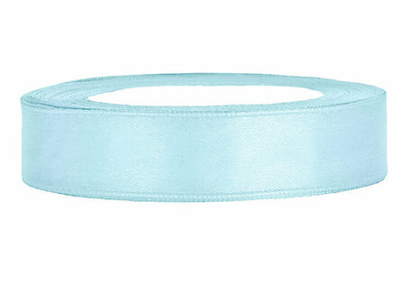 Satijn lint 15 mm breed licht blauw 100 meter rol