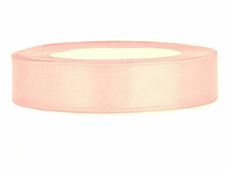 Satijn lint 15 mm breed roze 100 meter rol